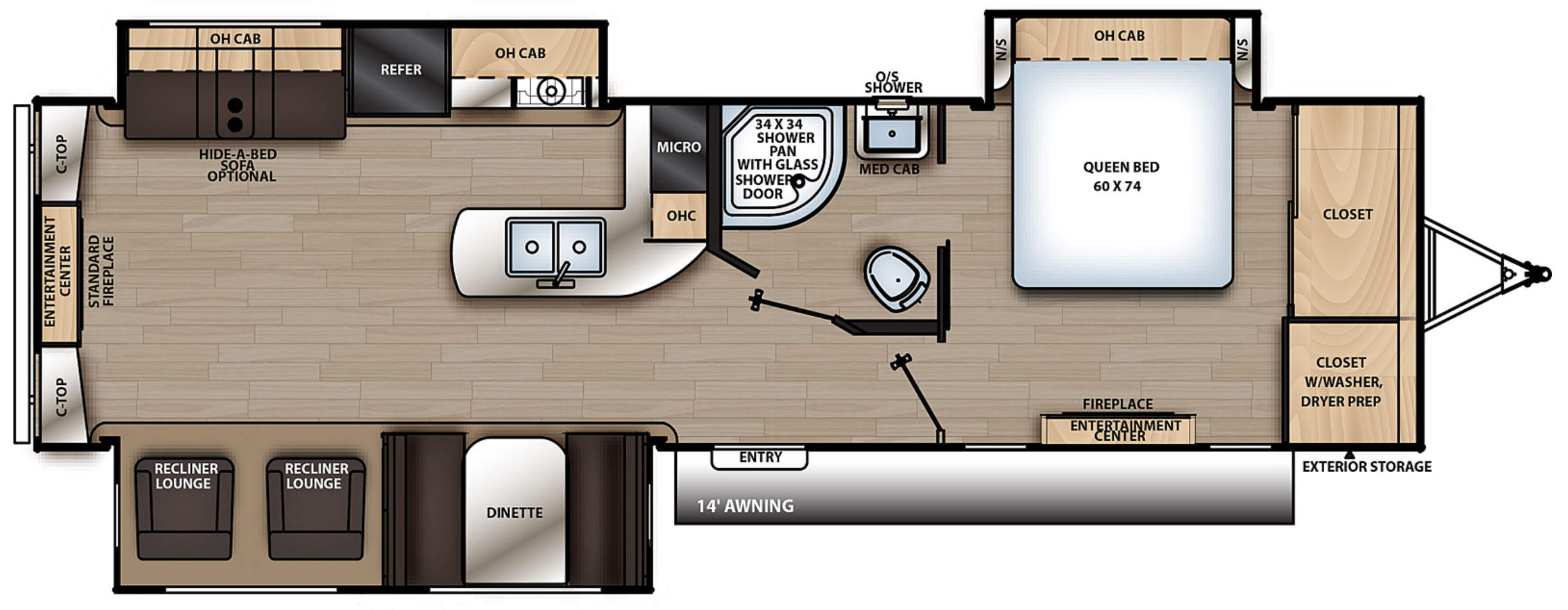 <p>Hide-a-bed sofa optional to allow 4 sleepers.<br></p>